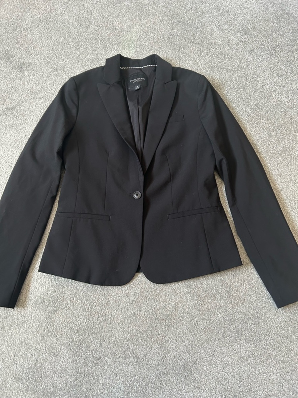 Banana Republic Black Single-Button Classic Fit Blazer